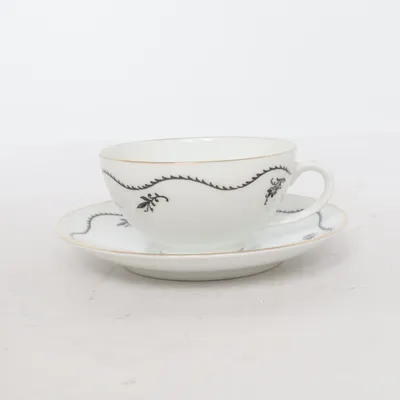 Tasse à café (Blanc, Noir) de Karlskrona Porslinsfabrik