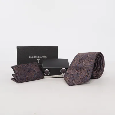 Cravate (Bleu, Marron) de Fashion Classic