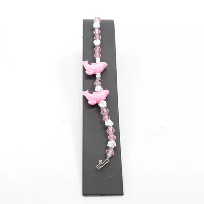 Armband (Roze, Zilver) Onbekend materiaal