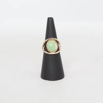 Ring (Grön, Guldfärgad) Okänd metall