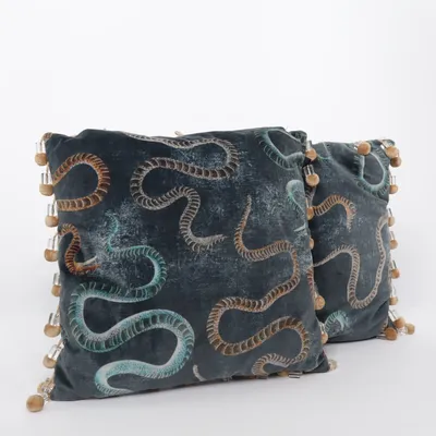 Cushion (Blue, Brown)