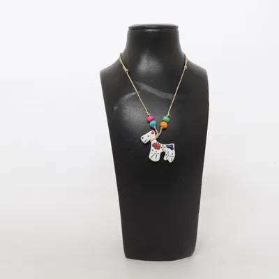Necklace (White, Multicolored) Unknown metal