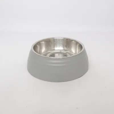 Matskål (Grå, Silverfärgad) från Dogman