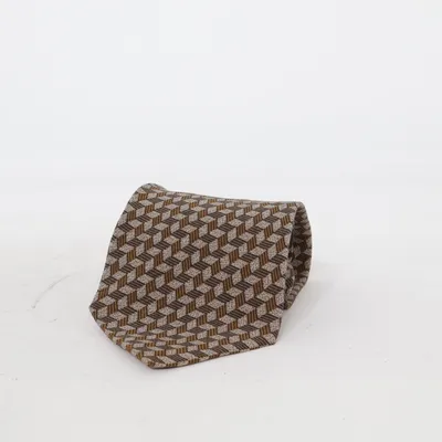 Tie (Brown, Gray, White) from Giorgio Armani Silk