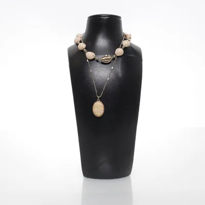 Necklace (Beige) Unknown metal