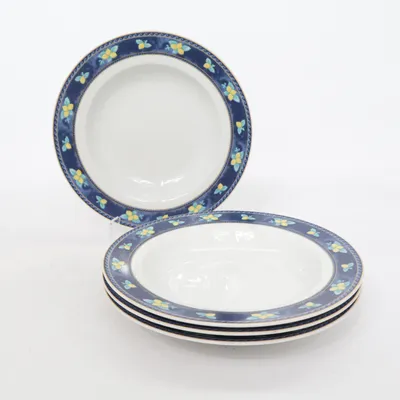Deep plate (White, Blue, Yellow) from Mariel