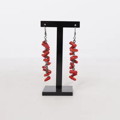 Earrings (Red) Unknown metal