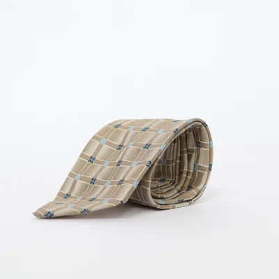 Stropdas (Beige, Blauw) van Atlas Design Polyester
