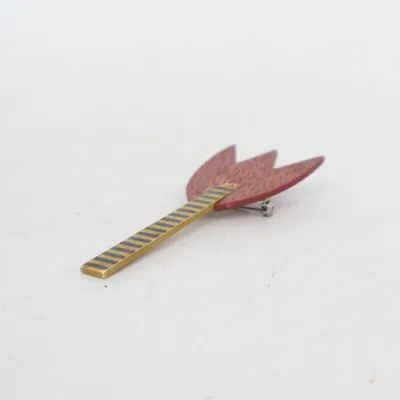 Broche (Rood, Geel, Zwart) Onbekend materiaal