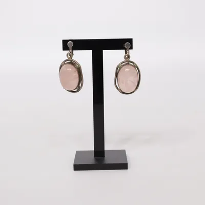 Oorbellen (Zilver, Roze) Onbekend materiaal