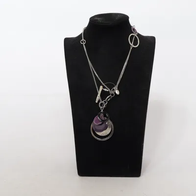 Collier (Argent, Violet, Noir) de OCK Métal inconnu