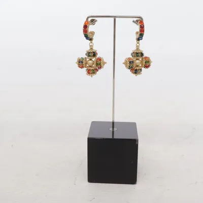 Earrings (Gold, Multicolored) Unknown metal