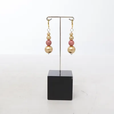 Boucles d'oreilles (Or, Rouge) Métal inconnu