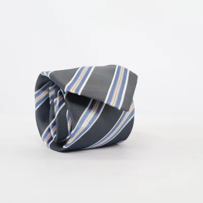 Cravate (Gris, Bleu, Beige) de Michaelis Soie