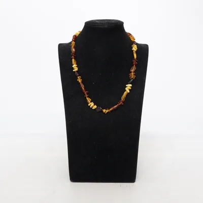 Necklace (Brown, Yellow) Amber