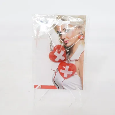 Ohrringe (Rot, Weiß) von Boland Unbekanntes Metall