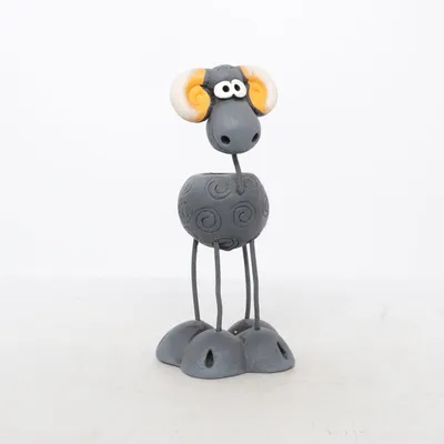 Figur (Grå, Hvid, Orange) fra Shaun the Sheep