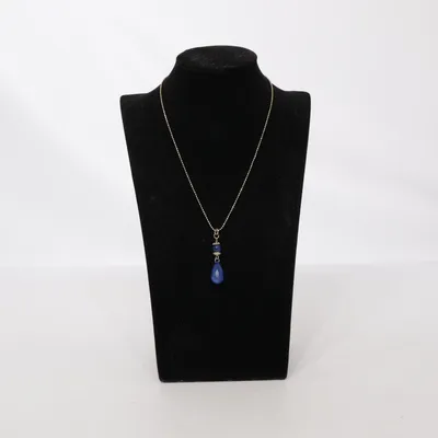 Halsband (Blå, Guldfärgad) Okänd metall