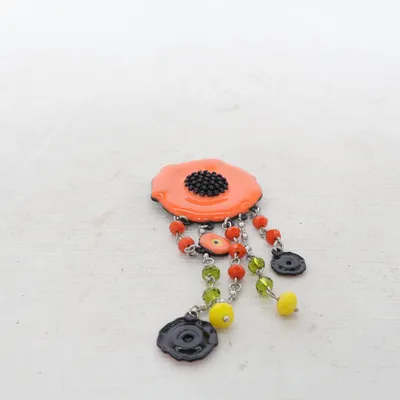 Broche (Zwart, Meerkleurig) Onbekend materiaal