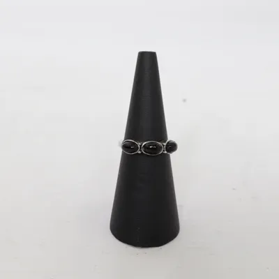Ring (Silver, Black) Unknown metal