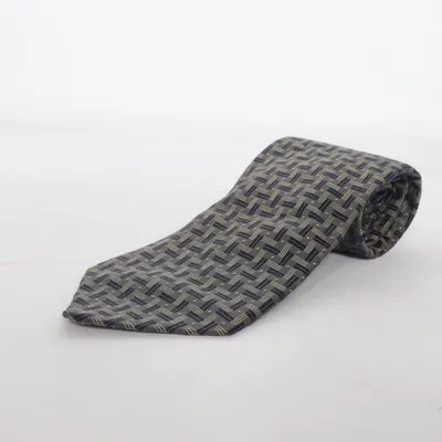 Cravate (Gris, Bleu) de Donatello Soie