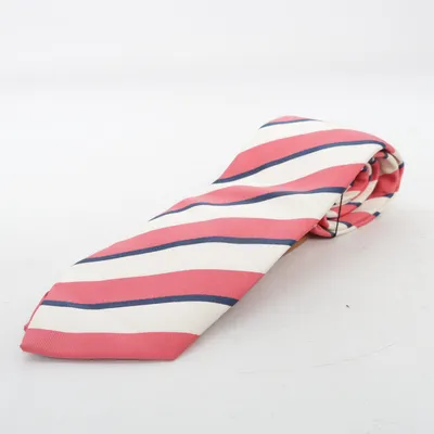Tie (White, Multicolored) from Aquascutum Cotton, Silk