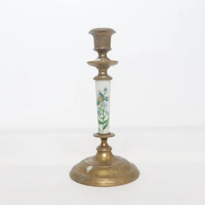 Candlestick (Gold, White, Multicolored) from Skultuna