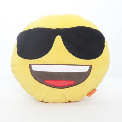 Coussin décoratif (Jaune, Noir, Multicolore) de Emoji