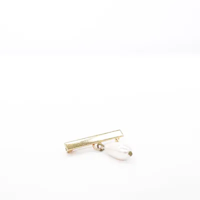 Broche (Guld, Hvid) Ukendt metal