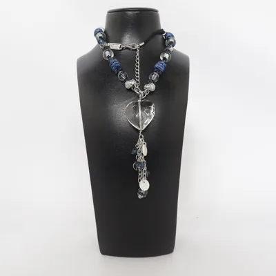 Halsband (Blå, Silverfärgad, Vit) från Biba Okänd metall