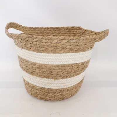 Förvaringskorg (Beige, Vit)