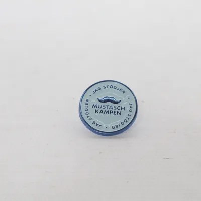 Pin (Blue) from Mustasch Kampen Unknown metal