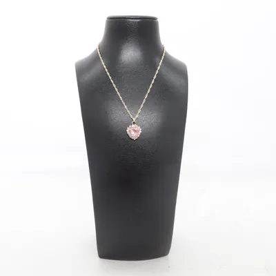 Halsband (Guldfärgad, Rosa) Okänd metall