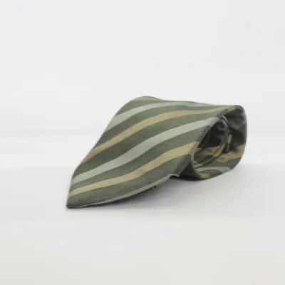 Tie (Green, Beige) from Atelier F&B Silk