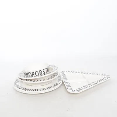 Kinderservies (Wit, Zwart) van Design Letters