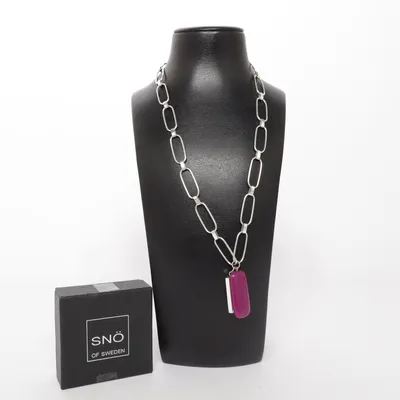Necklace (Silver, Pink) from Snö of Sweden Unknown metal