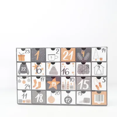 Adventskalender (Grå, Flerfärgad) från Casa Deco