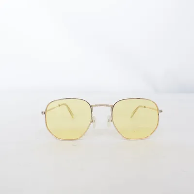 Glasögon (Gul, Guldfärgad)