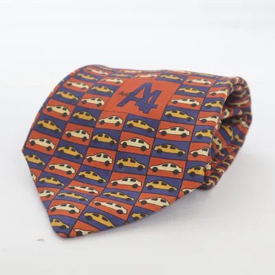Cravate (Bleu, Orange, Multicolore) de Paolo Della Vigna Soie