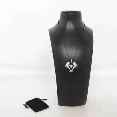 Halsband (Svart, Silverfärgad) Tenn