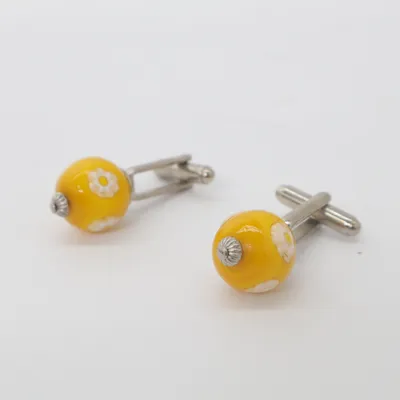 Manschettknappar (Silverfärgad, Flerfärgad) Okänd metall