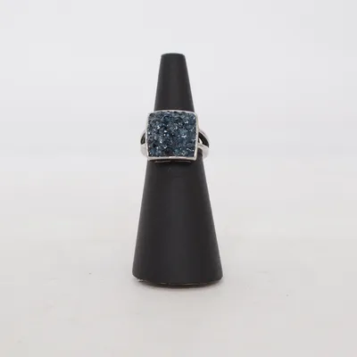 Ring (Zilver, Blauw) Onbekend materiaal