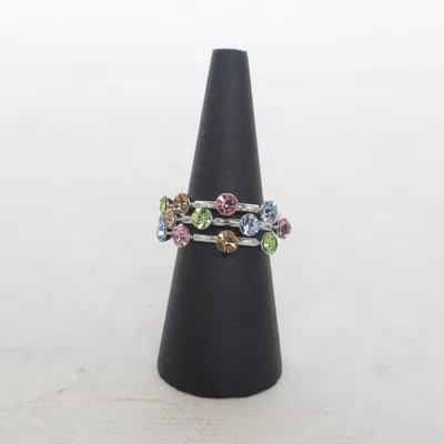Ring (Sølv, Flerfarvet) Ukendt metal