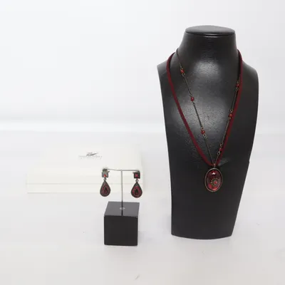 Jewelry set (Purple, Red, Multicolored) from Swarovski Unknown metal