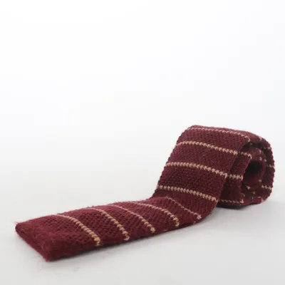 Tie (Red, Beige) from Doppelgänger Acrylic, Wool
