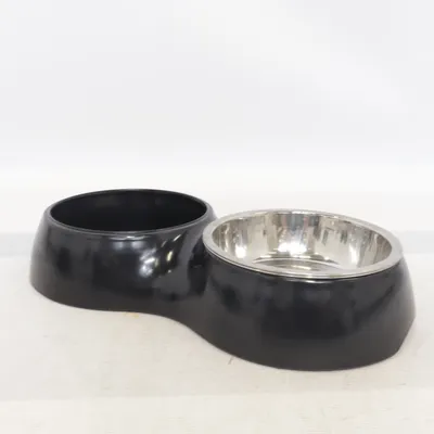 Matskål (Svart, Silverfärgad) från Biltema