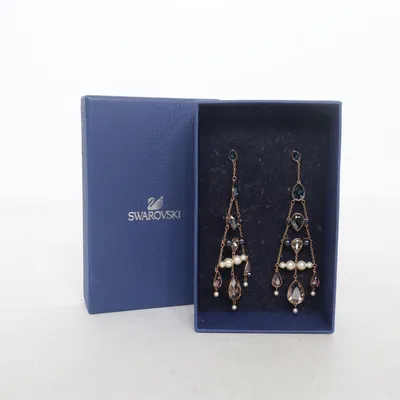 Boucles d'oreilles (Bleu, Or, Blanc) de Swarovski Métal inconnu