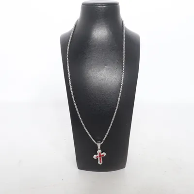 Collier (Argent, Rouge) Métal inconnu