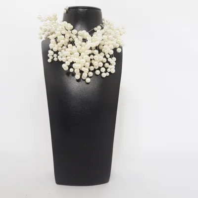 Halsband (Vit) från Fashion Accessories Okänd metall