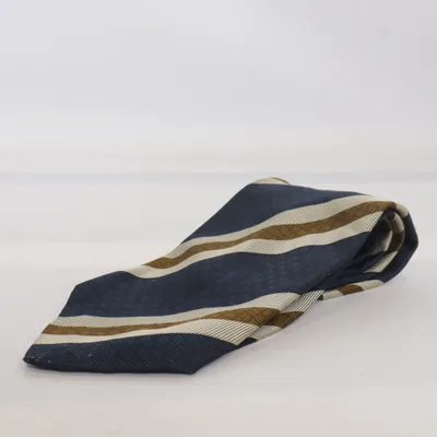 Cravate (Bleu, Marron, Blanc) de Enrico Ceasare Soie